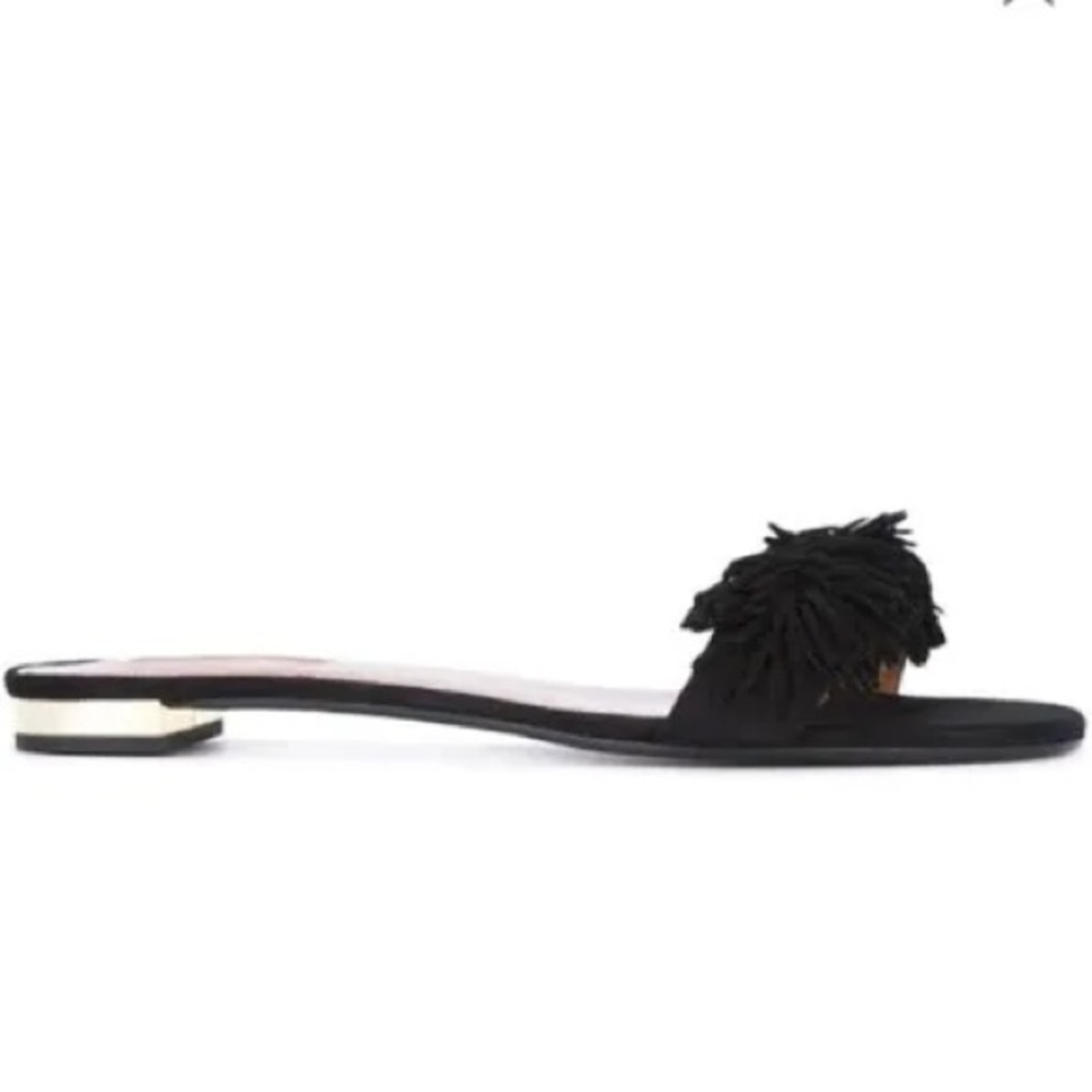 * AQUAZZURA Suede Wild Thing Slide Flats - Picture 3 of 8